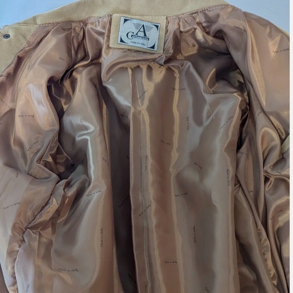 Armani Collezioni Men's Tan Suede Full Zip Bomber Jacket Made In Italy (L) NWOT - Picture 3 of 8